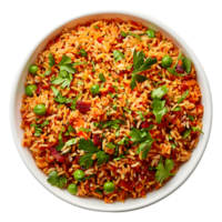 AI generated 3D Rendering of a Fried Rice in a Plate or Bowl on Transparent Background - Ai Generated png