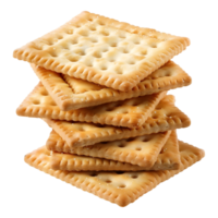 ai généré 3d le rendu de une empiler de des biscuits ou collations sur transparent Contexte - ai généré png