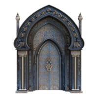 AI generated 3D Rendering of a Hand Crafted Wooden Door on Transparent Background - Ai Generated png