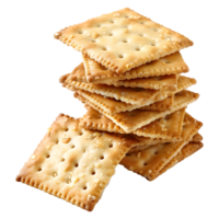 ai gerado 3d Renderização do uma pilha do biscoitos ou lanches em transparente fundo - ai gerado png