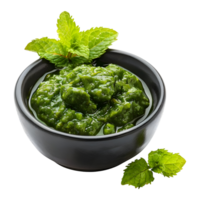 AI generated 3D Rendering of a Mint Sauce on Transparent Background - Ai Generated png