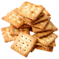 AI generated 3D Rendering of a Stack of Biscuits or Snacks on Transparent Background - Ai Generated png