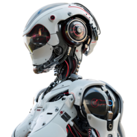 AI generated 3D Rendering of a Humanoid Robot on Transparent Background - Ai Generated png