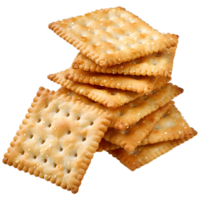 ai gegenereerd 3d renderen van een stack van biscuits of snacks Aan transparant achtergrond - ai gegenereerd png