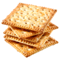 ai generado 3d representación de un apilar de galletas o meriendas en transparente antecedentes - ai generado png