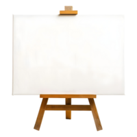 AI generated Blank Canvas on Wooden Stand on Transparent background - Ai Generated png