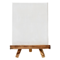 AI generated Blank Canvas on Wooden Stand on Transparent background - Ai Generated png