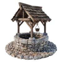 AI generated Vintage Water Well on Transparent background - Ai Generated png