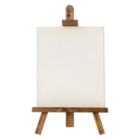 AI generated Blank Canvas on Wooden Stand on Transparent background - Ai Generated png