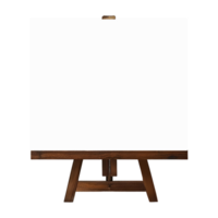 AI generated Blank Canvas on Wooden Stand on Transparent background - Ai Generated png