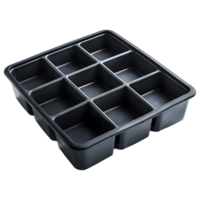 AI generated Black Ice Cube Box on Transparent background - Ai Generated png