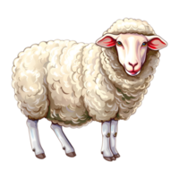 AI generated Sticker of a Sheep On a Transparent Background - Ai Generated png