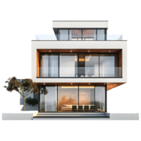 AI generated 3D Rendering of a Real Estate House or Home on Transparent Background - Ai Generated png