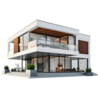 AI generated 3D Rendering of a Real Estate House or Home on Transparent Background - Ai Generated png