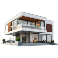 ai gerado 3d Renderização do uma real Estado casa ou casa em transparente fundo - ai gerado png