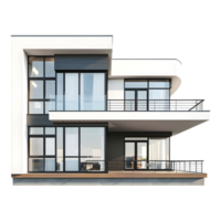 AI generated 3D Rendering of a Real Estate House or Home on Transparent Background - Ai Generated png