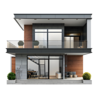 AI generated 3D Rendering of a Real Estate House or Home on Transparent Background - Ai Generated png