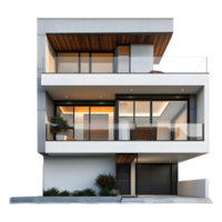 AI generated 3D Rendering of a Real Estate House or Home on Transparent Background - Ai Generated png