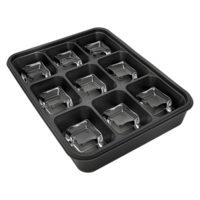 AI generated Black Ice Cube Box on Transparent background - Ai Generated png