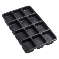 AI generated Black Ice Cube Box on Transparent background - Ai Generated png