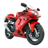 AI generated 3D Rendering of a Racing Bike on Transparent Background - Ai Generated png