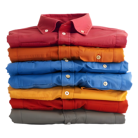 AI generated 3D Rendering of a Stack of Shirts on Transparent Background - Ai Generated png