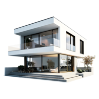 AI generated 3D Rendering of a Real Estate House or Home on Transparent Background - Ai Generated png