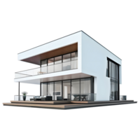 AI generated 3D Rendering of a Real Estate House or Home on Transparent Background - Ai Generated png