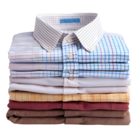 AI generated 3D Rendering of a Stack of Shirts on Transparent Background - Ai Generated png