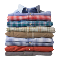 AI generated 3D Rendering of a Stack of Shirts on Transparent Background - Ai Generated png