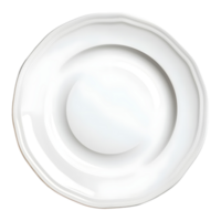AI generated White Blank Plate on Transparent background - Ai Generated png