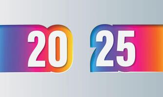 Happy new year 2025. Vector background. Brochure or calendar cover design template.