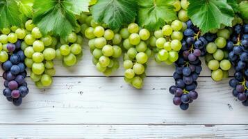 AI generated Bunch of Grapes Hanging From Wall photo