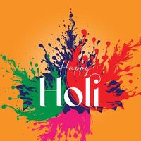 Vector illustration of Happy Holi, multiple colour splash