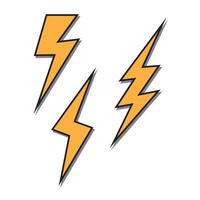 lightning bolts element vector