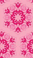 Seamless pattern with mandalas in pink colors. Vector illustration.