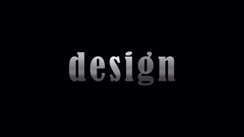 Design silver text with effect animation on black abstract background video