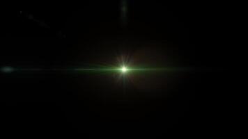 Abstract loop center glow green star optical shine light video