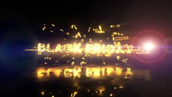 Abstract animation of Black Friday glitch text effect animation video
