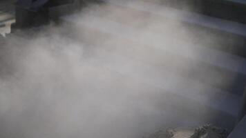 dust in a air , Worker using industrial grinder video