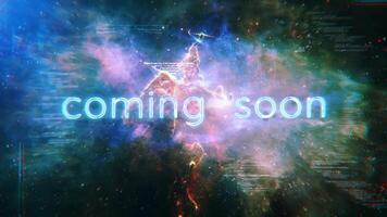 Coming Soon golden text light motion effect cinematic title video