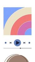 Vertical music player template. vertical video template or motion design.