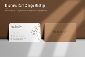 Realistic Business Card and Logo Mockup Background psd