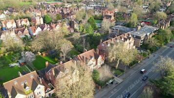 antenn antal fot av historisk oxford central stad av oxfordshire, England förenad rike. Mars 23:e, 2024 video