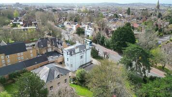 aéreo imágenes de histórico Oxford central ciudad de Oxfordshire, Inglaterra unido Reino. marzo 23, 2024 video
