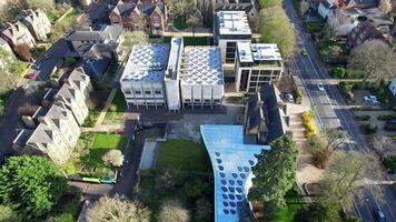 Aerial Footage of Historical Oxford Central City of Oxfordshire, England United Kingdom. March 23rd, 2024 video