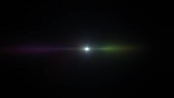 Loop flickering center colorful star optical flares animation video