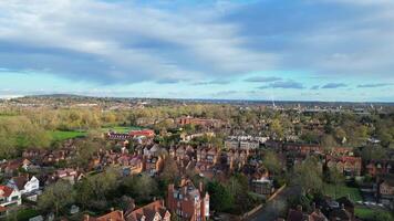 aérien métrage de historique Oxford central ville de l'Oxfordshire, Angleterre uni Royaume. Mars 23, 2024 video