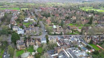 antenn antal fot av historisk oxford central stad av oxfordshire, England förenad rike. Mars 23:e, 2024 video