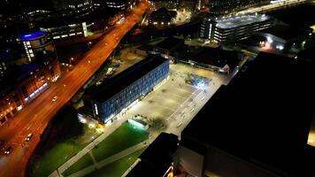 Time Lapse Footage of Illuminated Central Cambridge City of England UK During Night. March 21st, 2024 video